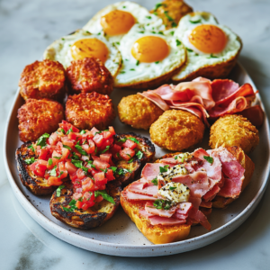 Unik tapas opskrift: Pan con tomate y croquetas de jamón con huevos rotos