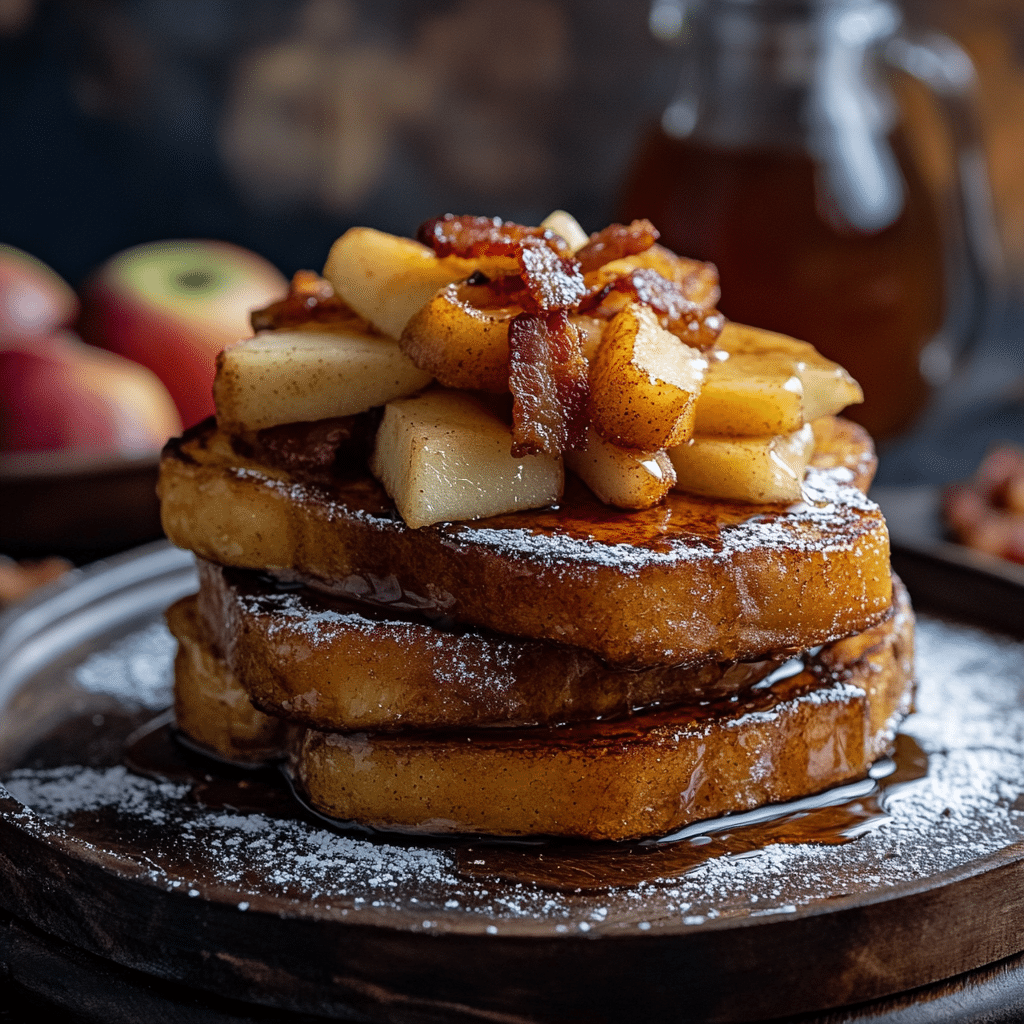 Lune French Toast med æbler og karameliseret bacon: Perfekt til brunch