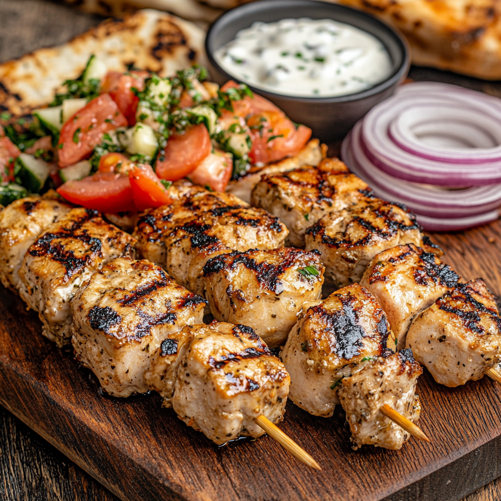 Souvlaki med græsk salat og tzatziki: En familiefavorit i græsk madlavning